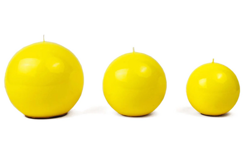 Yellow Sphere Candles