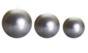 Silver Sphere Candles