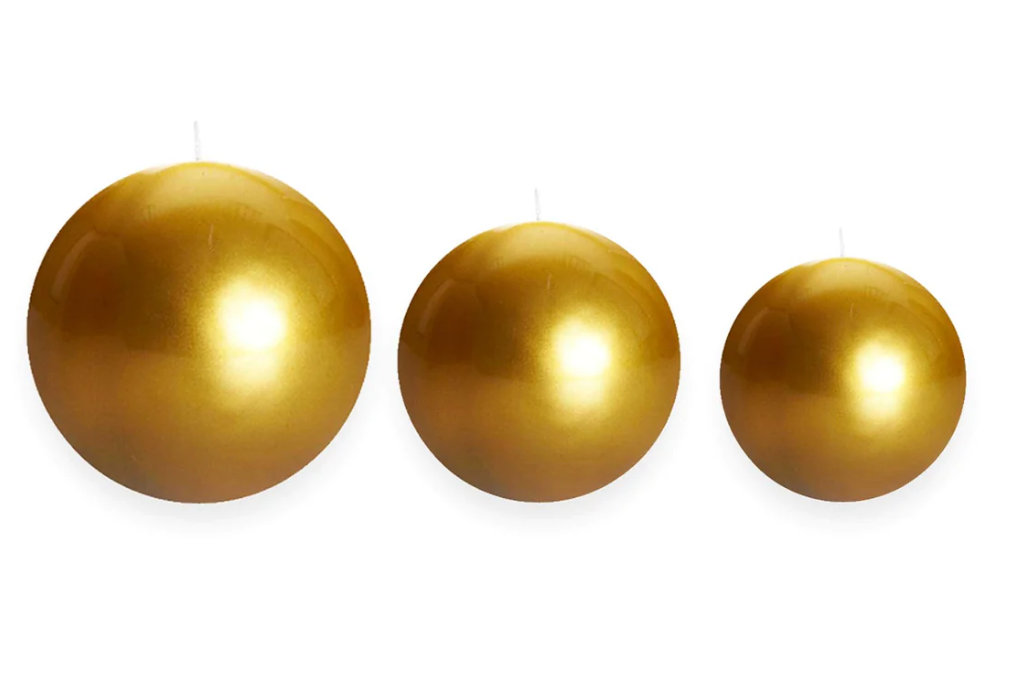 Gold Sphere Candles