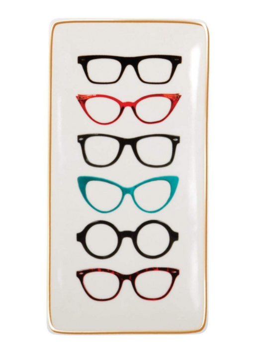 Plateau en porcelaine pour lunettes